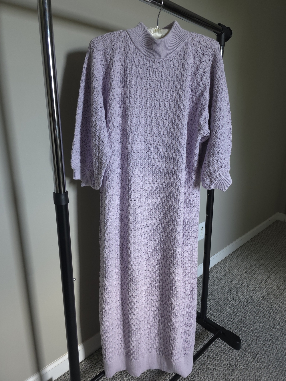Mr. Mittens Pointelle Cotton Dress in Lavender, NWOT